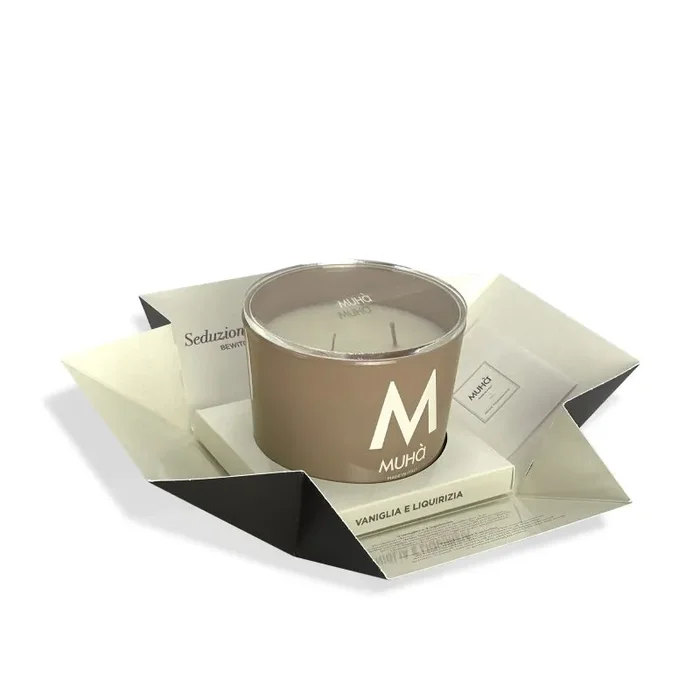 Muhà Candela in Vetro 270g Vaniglia e Liquirizia - immagine 3