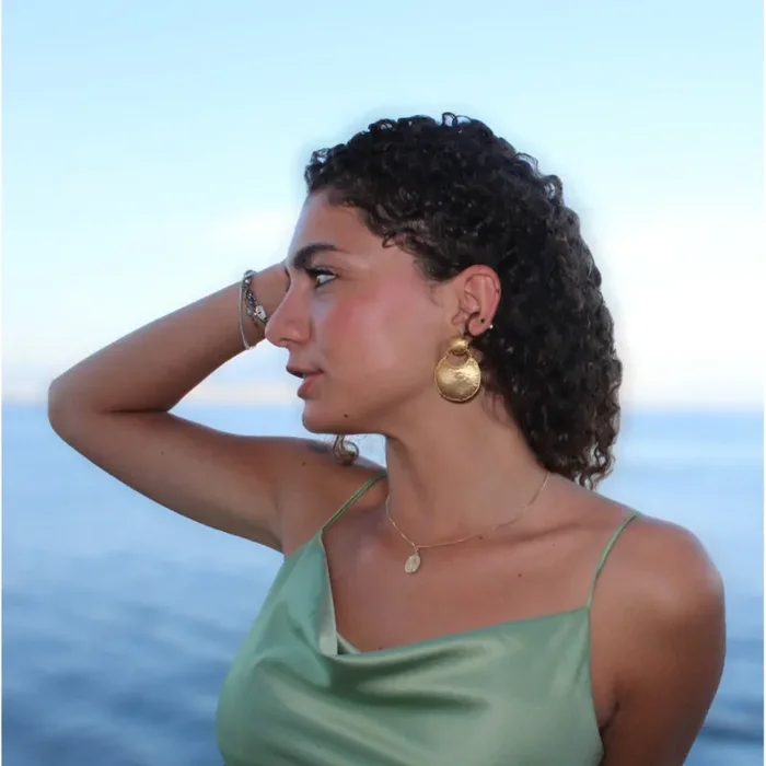 Orecchini Schiava in Argento 925 Placcato Oro 18k Vendita calda - immagine 2