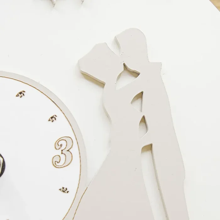 Orologio con Luna e Sposi Tortora - immagine 3