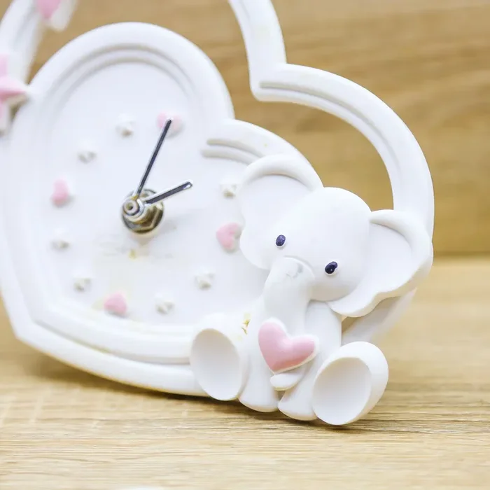 Orologio Cuore con Elefante Rosa Giovinarte - immagine 2