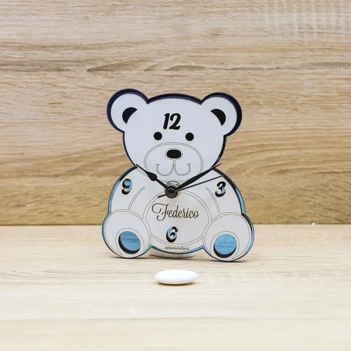 Orologio Orsetto Azzurro Personalizzabile Debora Carlucci