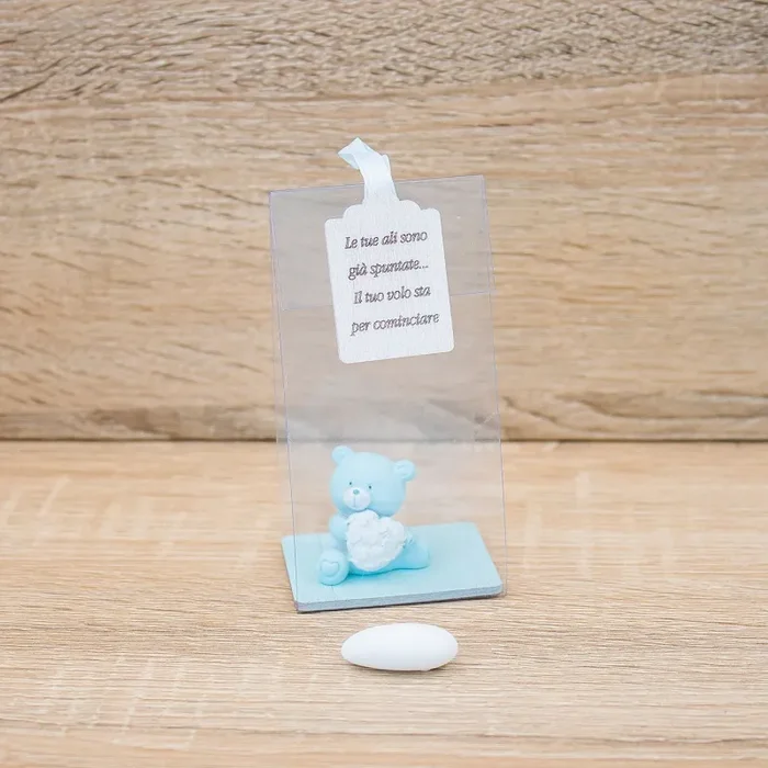 Orsetto Celeste con Frase Sconti
