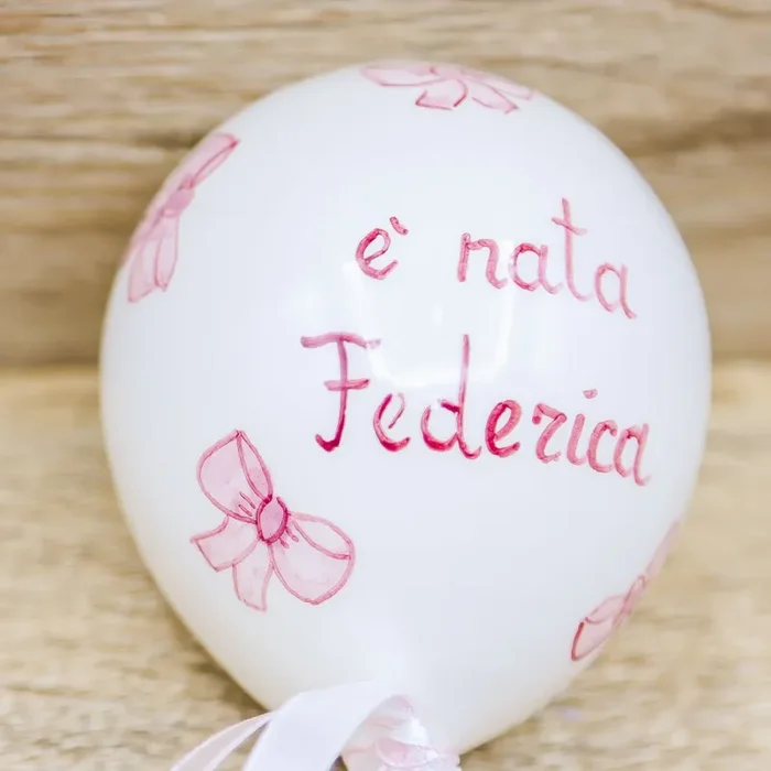 Palloncino Personalizzato Rosa Pienne Design - immagine 3