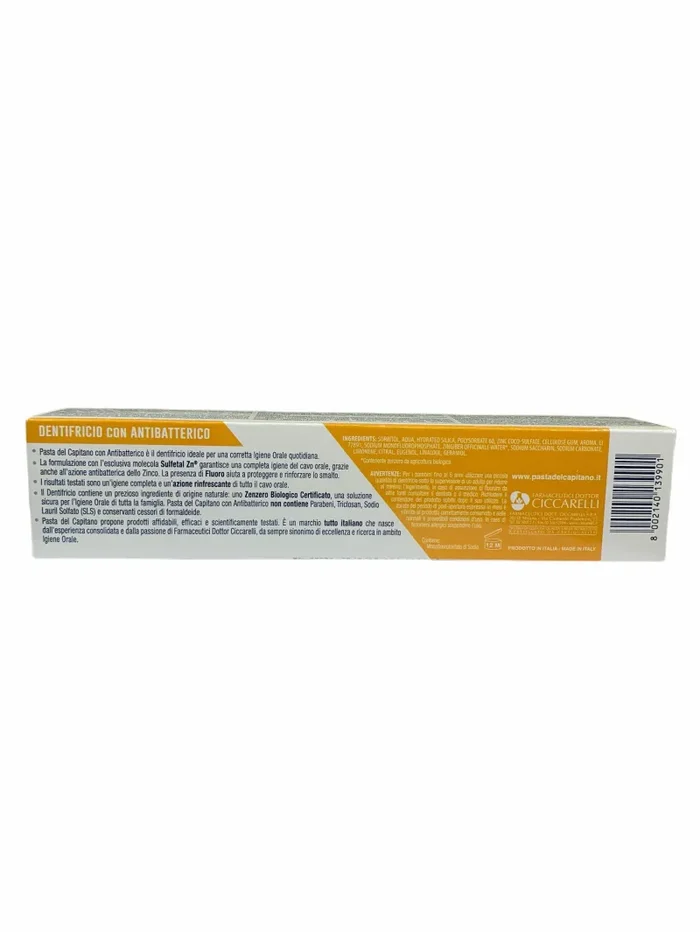 Pasta del capitano dentifricio zenzero antibatterico 100 ml Fornitura - immagine 2
