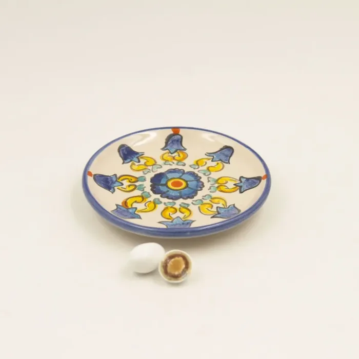 Piatto Torta Decoro Capri Tondo Stile Vietrese Il Borgo di Vietri