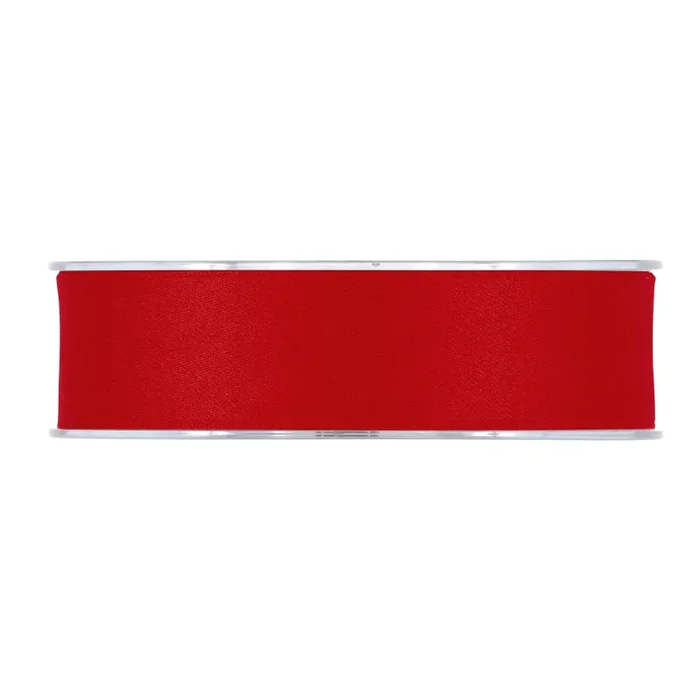 Piovaccari Nastro Matt Doppio Satin 25 Mm 15 Mt Rosso Scuro