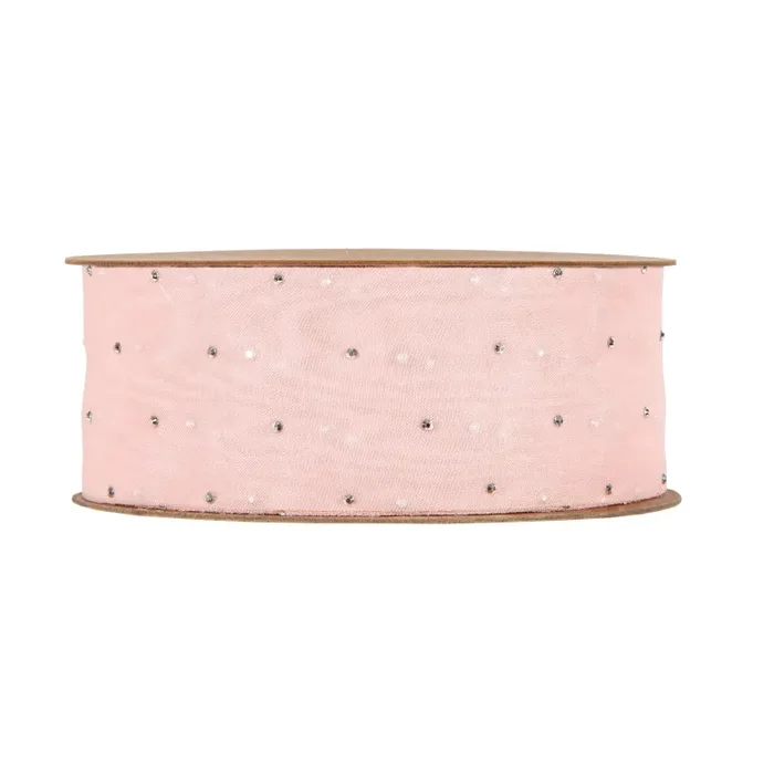 Piovaccari Nastro Shining Diamons 40 Mm 20 Mt Rosa