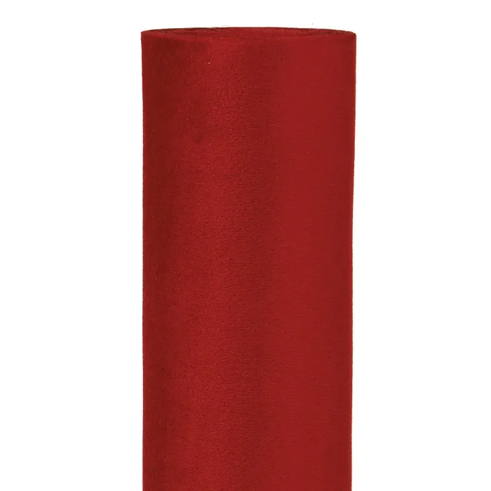 Piovaccari Runner Chic Velvet Roll Natale H 48 Cm L 1,8 Mt Red