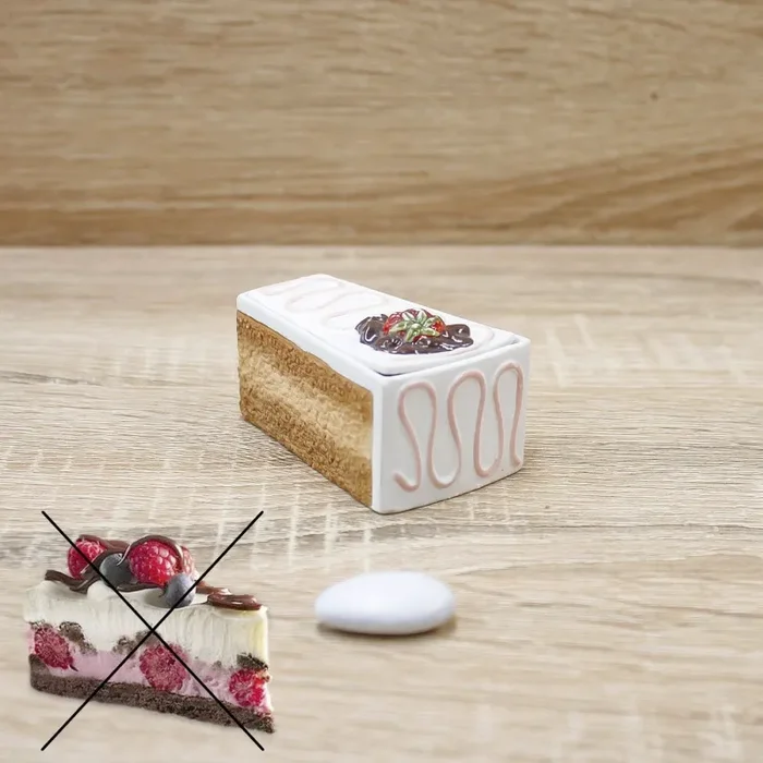 Porta Bon-Bon Fetta Torta Cioccolato Bianco Online