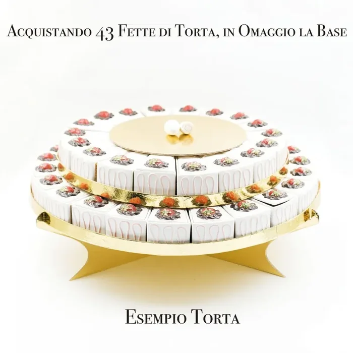 Porta Bon-Bon Fetta Torta Cioccolato Bianco Online - immagine 2