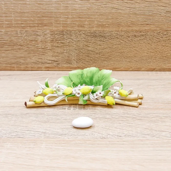 Portacandele Limoni Linea Limoni Porcellana di Capodimonte In saldo