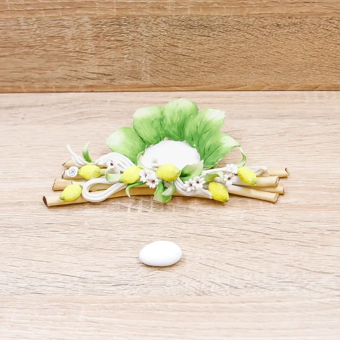 Portacandele Limoni Linea Limoni Porcellana di Capodimonte In saldo - immagine 2