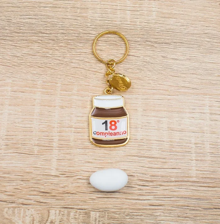Portachiavi Nutella 18 Anni Oro 24Kt Personalizzato