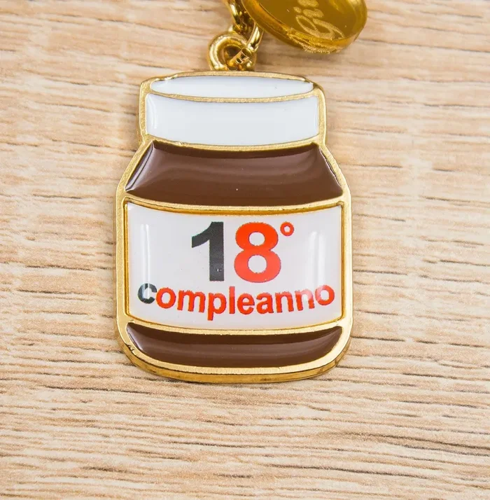 Portachiavi Nutella 18 Anni Oro 24Kt Personalizzato - immagine 2
