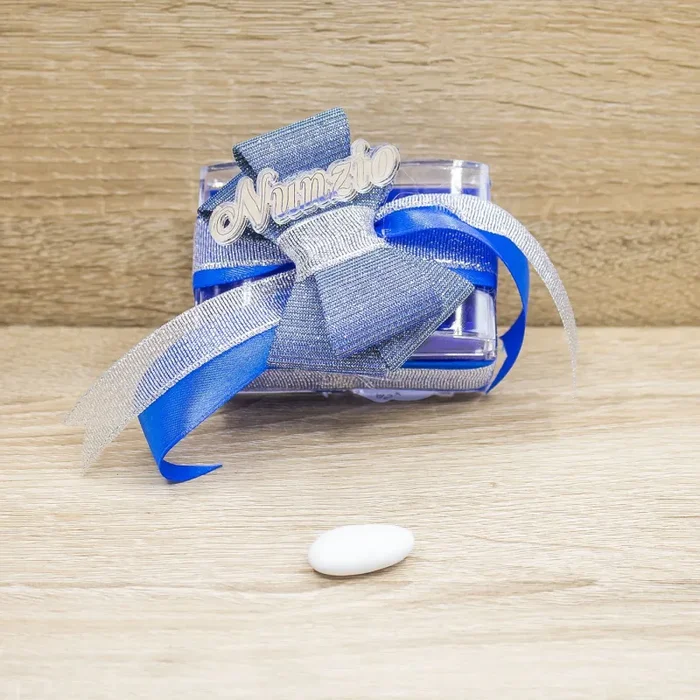 Portaconfetti Blu 10 Confetti Personalizzabile - immagine 2