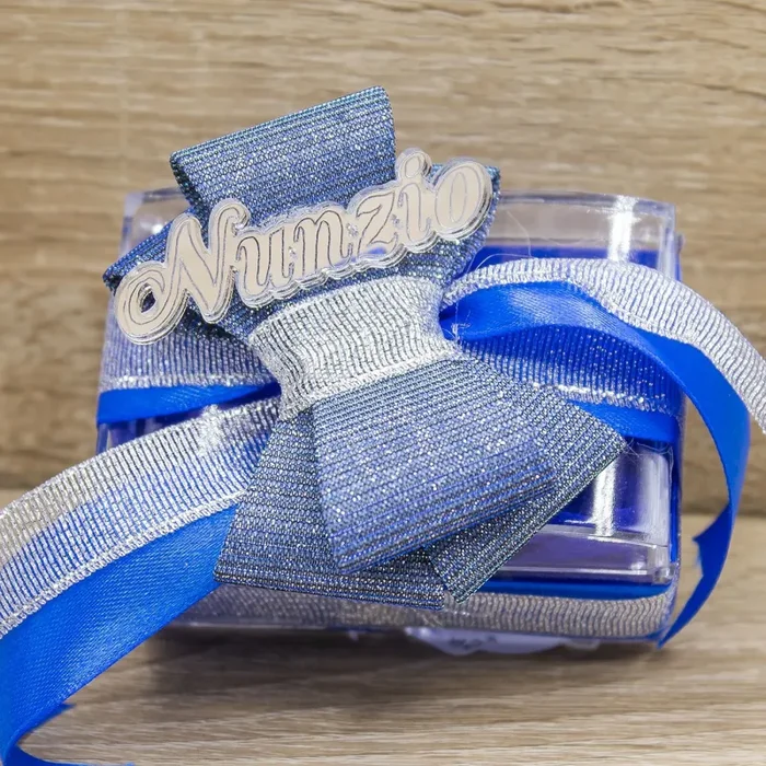Portaconfetti Blu 10 Confetti Personalizzabile - immagine 3