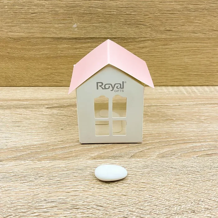 Portaconfetti Casetta Rosa