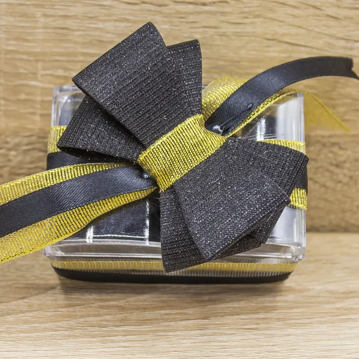 Portaconfetti Nero e Oro 10 Confetti - immagine 3