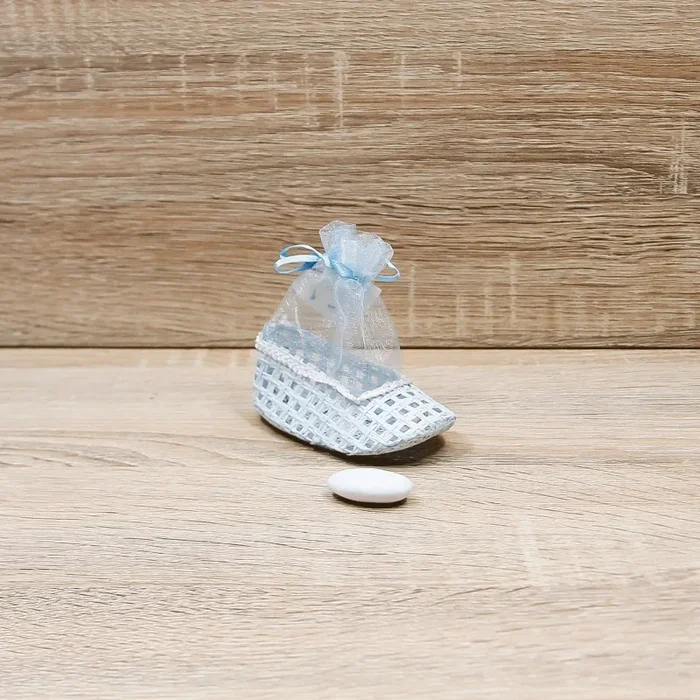 Portaconfetti Scarpetta Celeste Fornitura