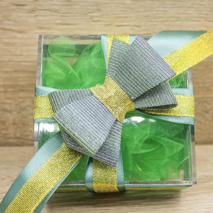 Portaconfetti Verde e Oro 20 Confetti - immagine 2