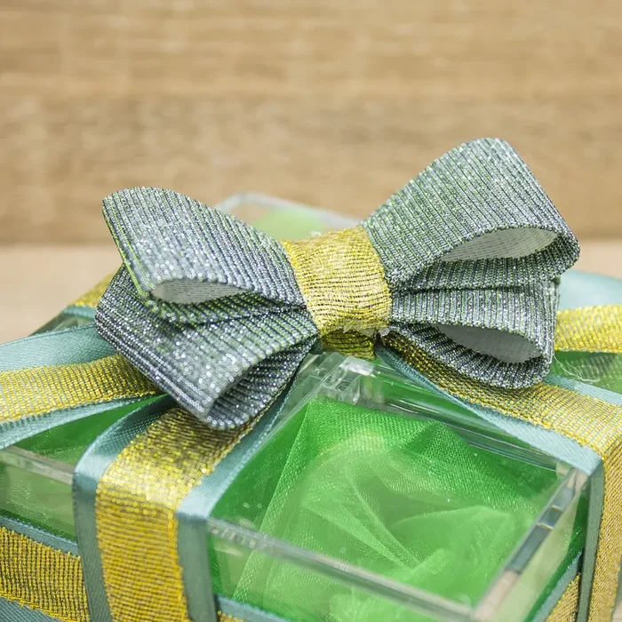 Portaconfetti Verde e Oro 20 Confetti - immagine 3