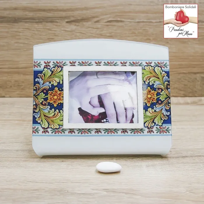 Portafoto Floreale in Blu Prendimi per Mano Solidale