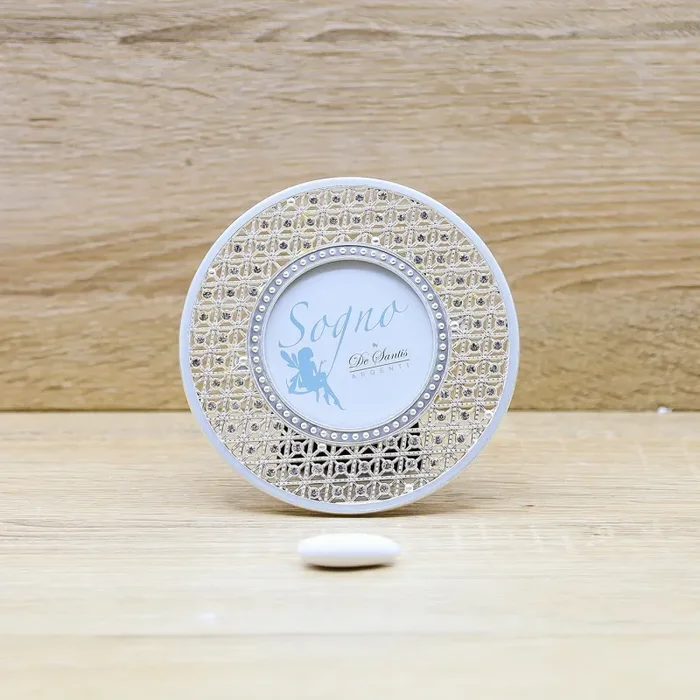 Portafoto Tondo con Strass De Santis Argenti