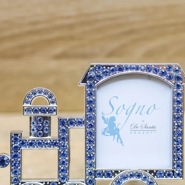 Portafoto Trenino con Strass Celesti De Santis Argenti - immagine 3