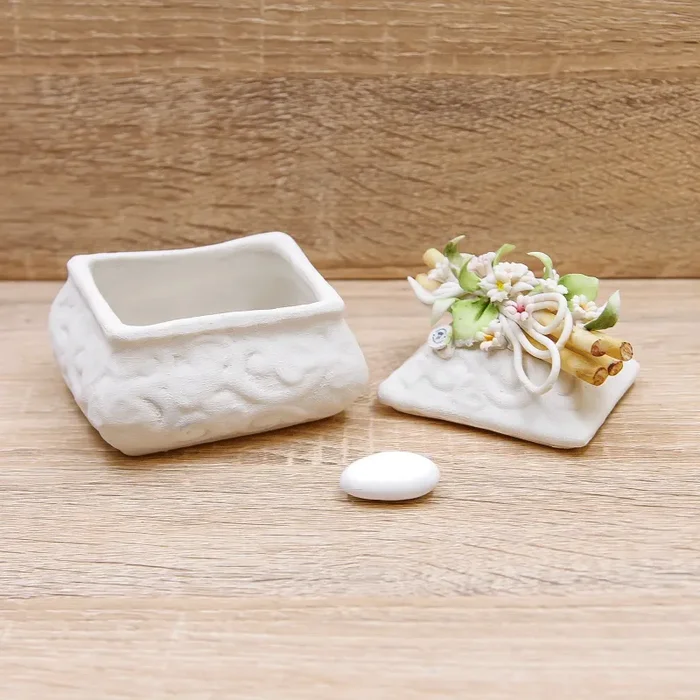 Portagioie Linea Fiorellini Porcellana di Capodimonte - immagine 3