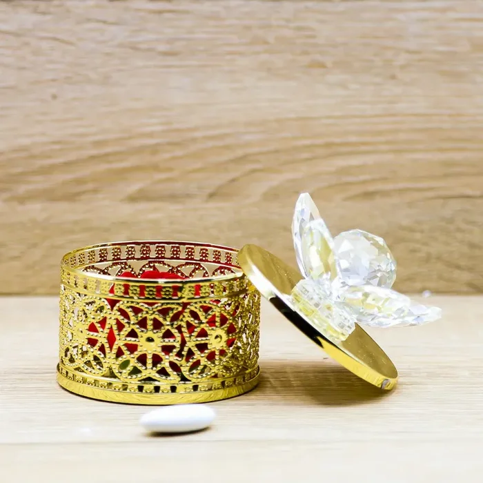 Portagioie Oro Tondo con Rosa Marilyn Rome Vendita online - immagine 3