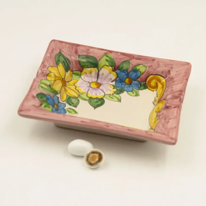 Posacenere Rosa Grande Stile Vietrese Il Borgo di Vietri