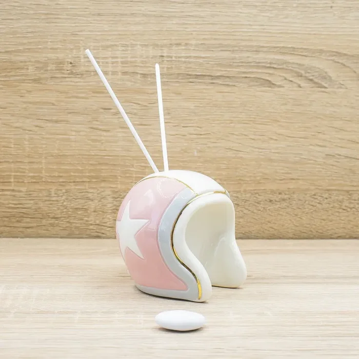 Profuamtore Casco Rosa e Celeste Pienne Design Fornitura
