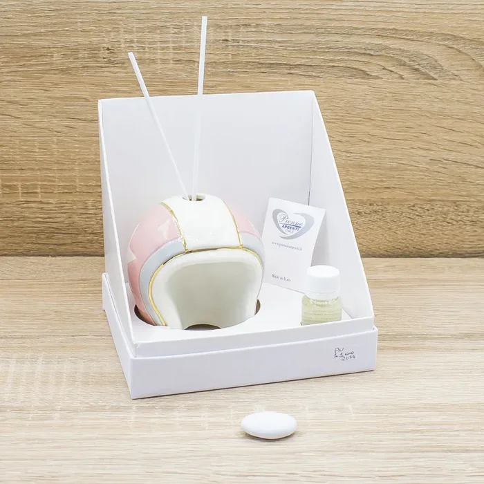 Profuamtore Casco Rosa e Celeste Pienne Design Fornitura - immagine 3