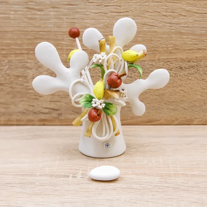 Profumatore Albero della Vita Grande Linea Frutta Porcellana di Capodimonte