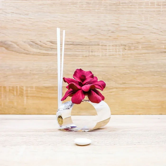 Profumatore Cristallo Fiore Bordeaux Tibo’ Cristal