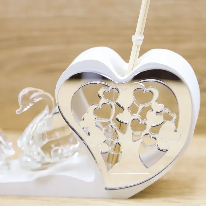 Profumatore Cuore con Albero della Vita e Cigni - immagine 2