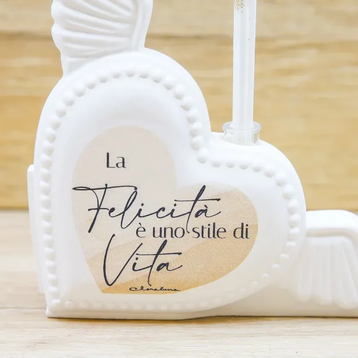 Profumatore Cuore Tortora con Ali Claraluna Moda - immagine 2