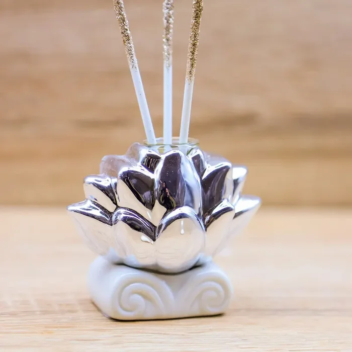 Profumatore Fiore di Loto Argento Claraluna Moda - immagine 2