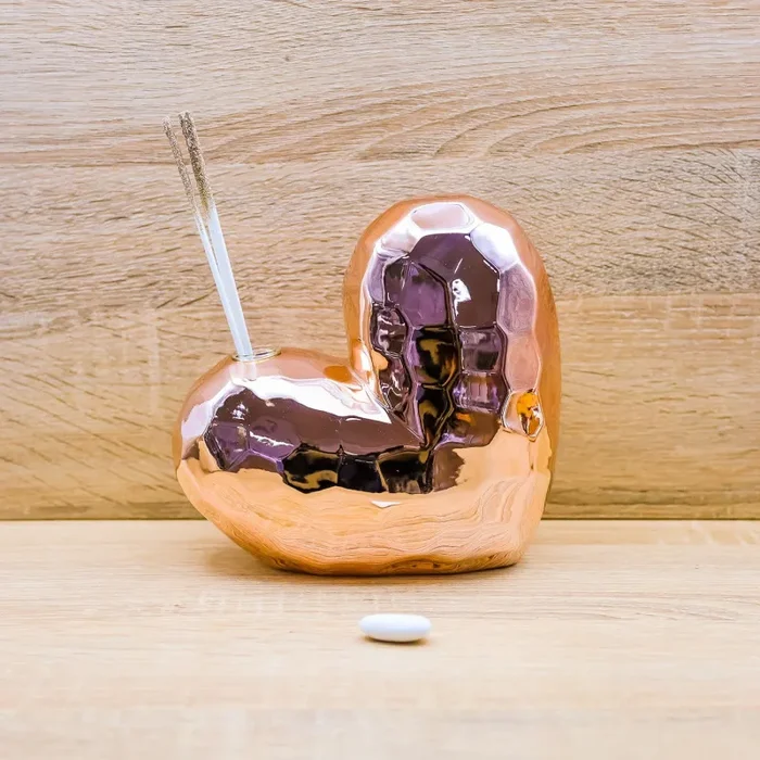 Profumatore Grande Cuore Oro Rosa Claraluna