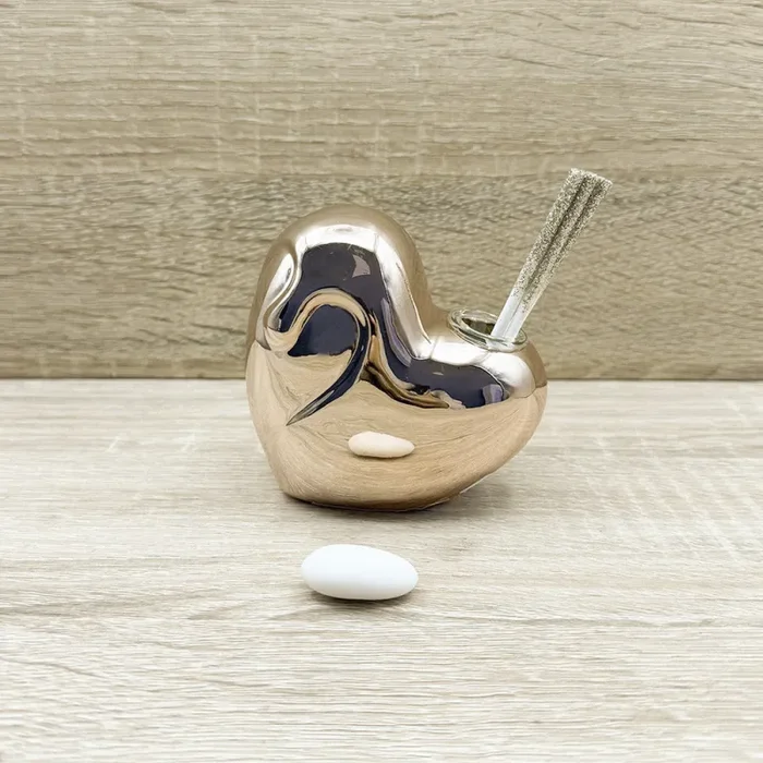 Profumatore Piccolo Cuore Oro Rosa Claraluna