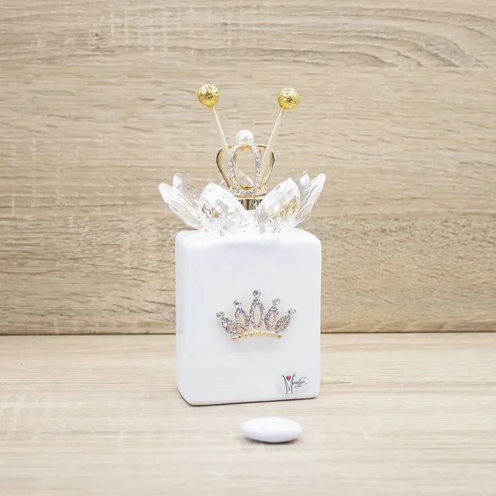 Profumatore Rettangolare Bianco con Corona Oro Marilyn Rome