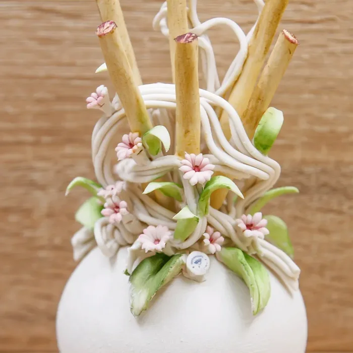 Profumatore Tondo Linea Fiorellini Porcellana di Capodimonte - immagine 2