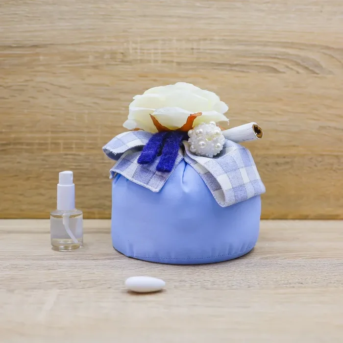 Puff con decori Tartan e Sali Profumati Beccalli for Life Vendita online