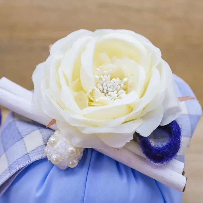 Puff con decori Tartan e Sali Profumati Beccalli for Life Vendita online - immagine 3