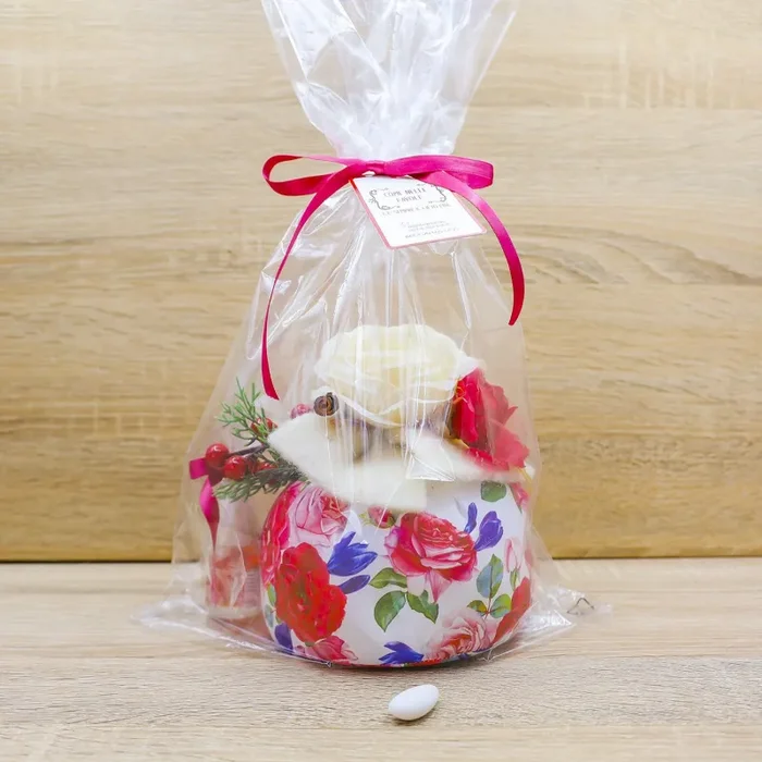 Puff con Fiori Panna e Sali Profumati Beccalli for Life Vendita online - immagine 2