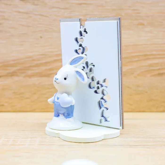 Quadretto con Coniglietto Baby Celeste Claraluna - immagine 3