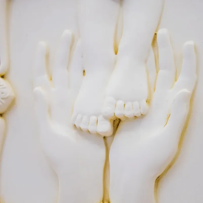 Quadretto Mani Mamma e Piedini Bimbo/a Lully Argenti - immagine 2