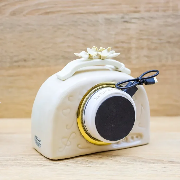 Radio Cassa Bluetooth Porcellana Tortora - immagine 3