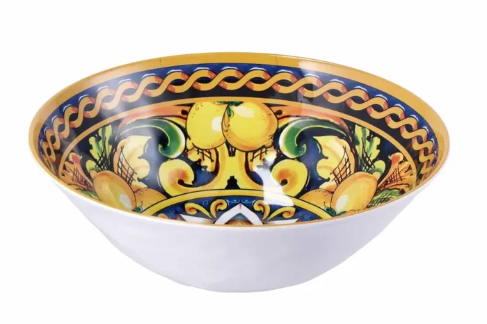 Regalo Italiano Ciotola Melamina Lemon D 36 Cm H 12 Cm Giallo