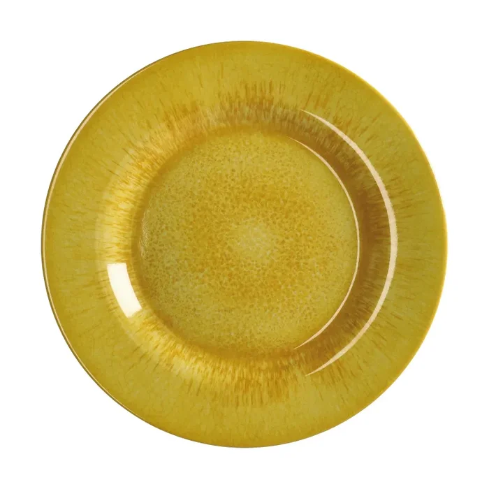 Regalo Italiano Piatto Frutta Melamina D 22 Cm H 2 Cm Giallo